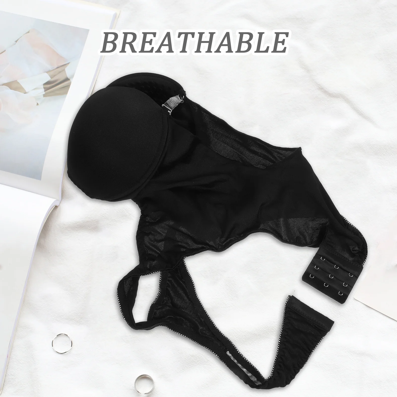 

TENDYCOCO Women Bustier Bra Corset Top Invisible Bodysuit for Backless Dress Slimming Shaper Leotard