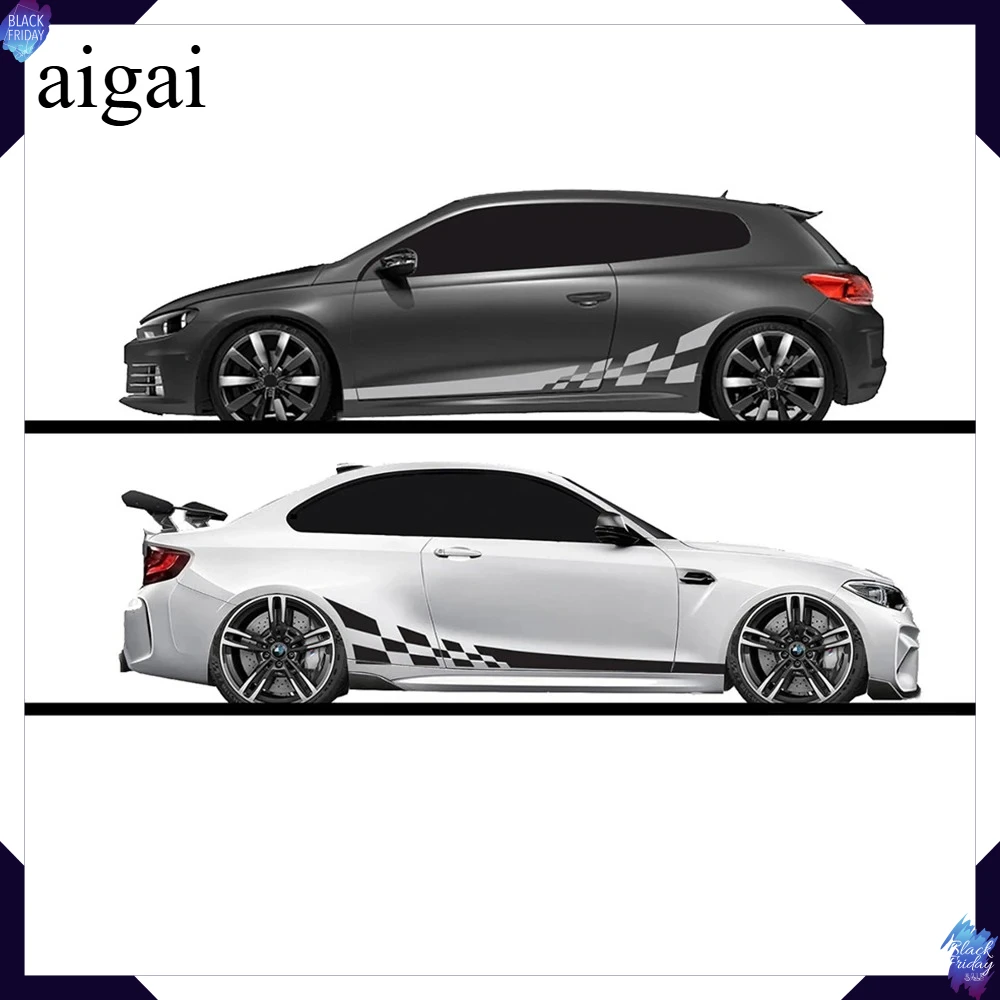 2pcs/lot 220x25cm Car DIY Both Sides Stickers Race Stripes Camouflage Automobiles Products Car Wrap Vinyl Film Car Accessories