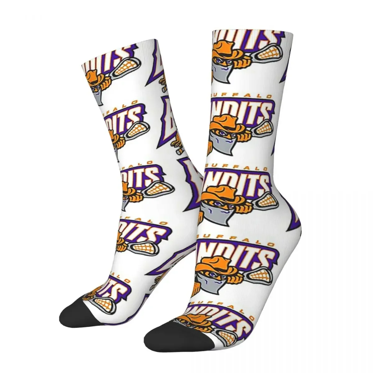 

Buffalo Bandits Logo Design Socks Harajuku Sweat Absorbing Stockings All Season Long Socks for Man's Woman's Birthday Present