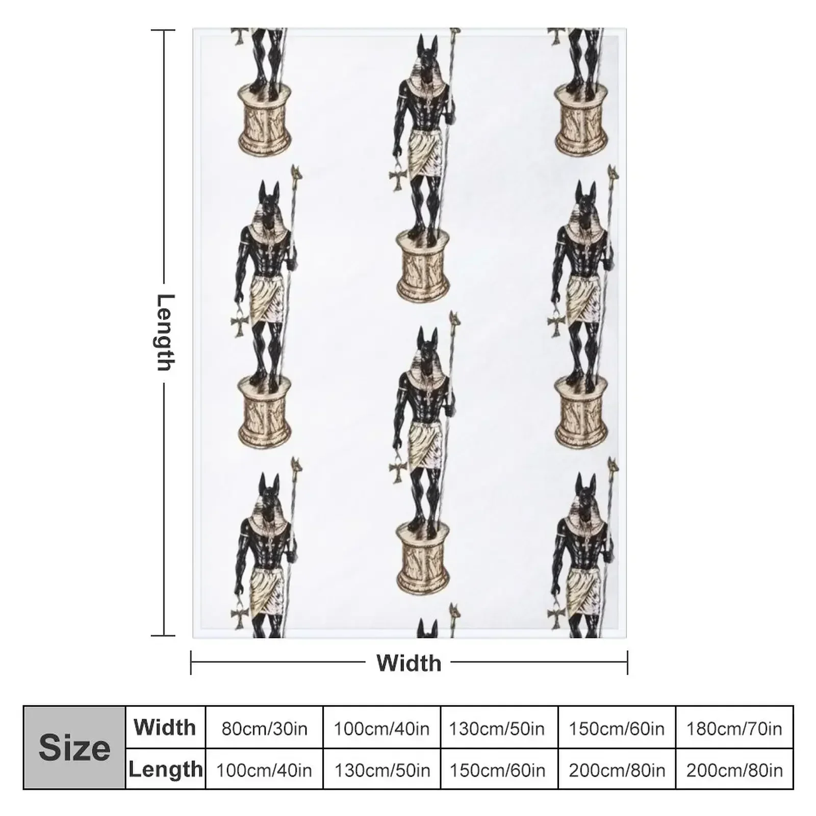 Anubis - The Egyptian Canine God Throw Blanket couch cozy soft plush fuzzy picnic outdoor blanket