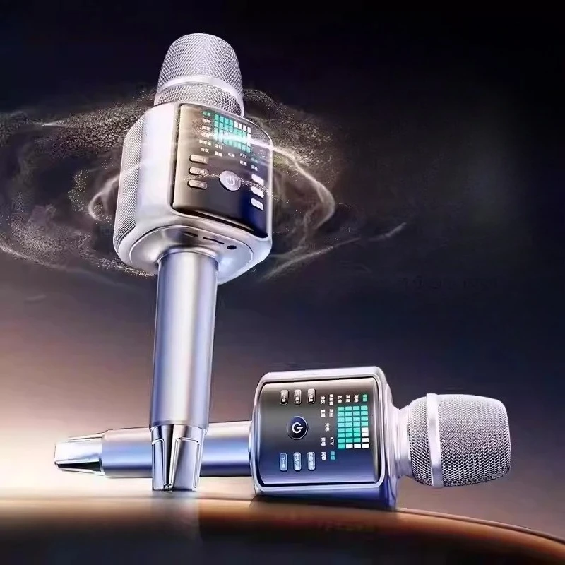 for H9 Wireless Karaoke Mic Speaker - Portable All-in-One Singing System with Sound Card for Home KTV