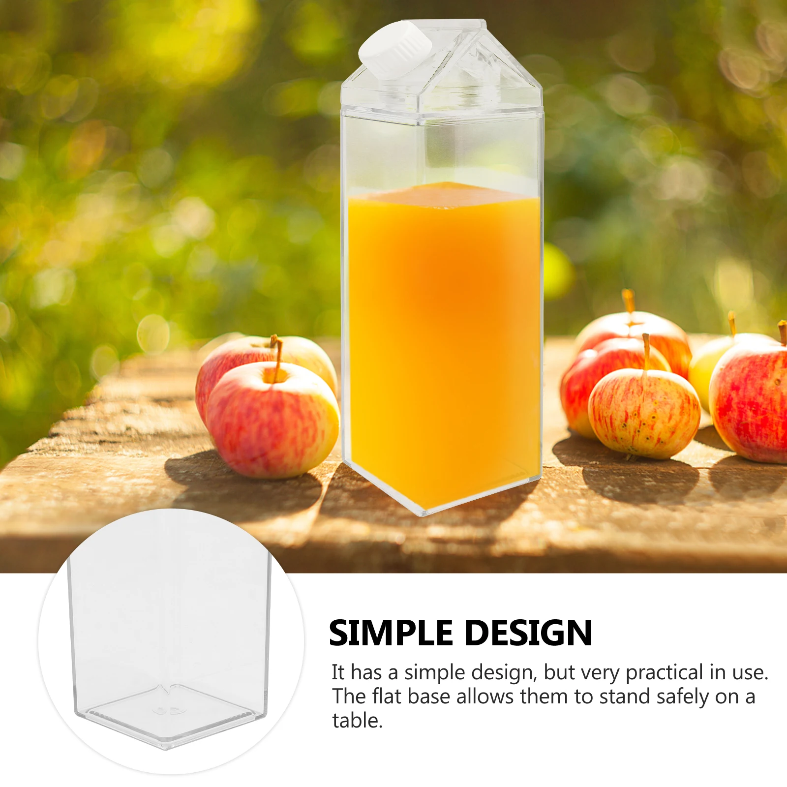 

2Pcs LeakProof 500ml Clear EmptyBottles forDrinks JuiceContainer TransparentPlastic DurableUse Storage Bottle