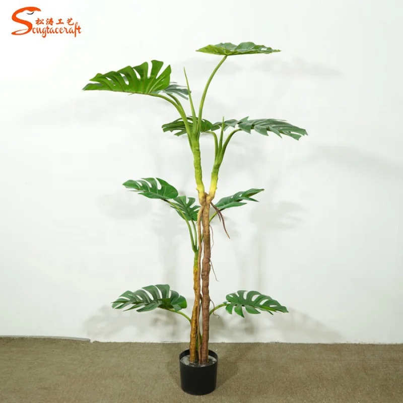 custom.songtao Artificial Plants Tree Nearly Natural Artificial Plants Potted Tree  For Shopping Mall Sale