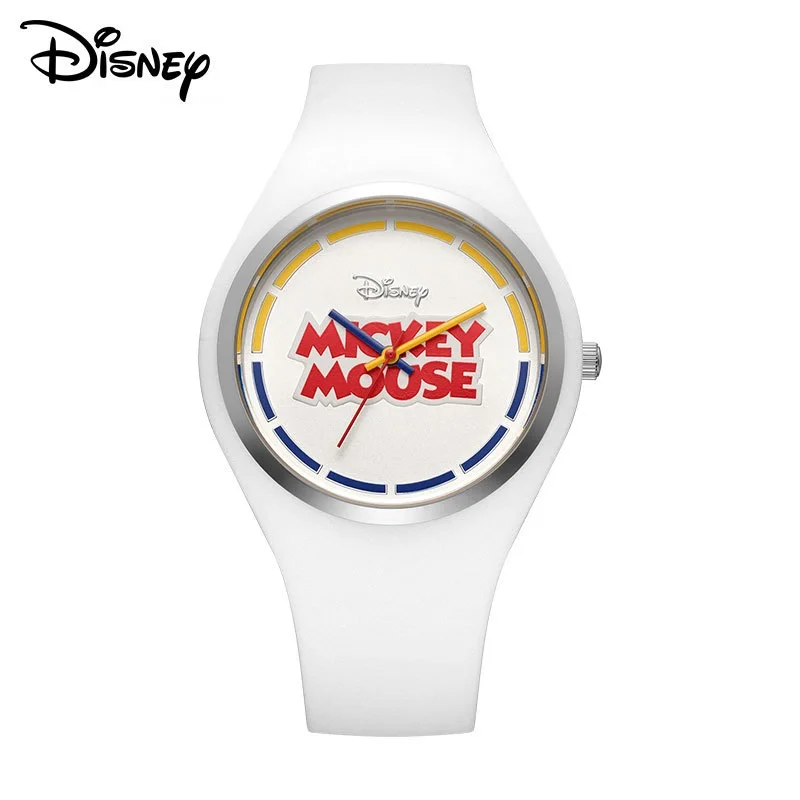 Imagem -02 - Disney Original Mickey Mouse dos Desenhos Animados Crianças Relógio de Pulso Quartzo Noctilucent Silicone à Prova Dunisex Água Unisex Menino Menina Estudante Adolescente