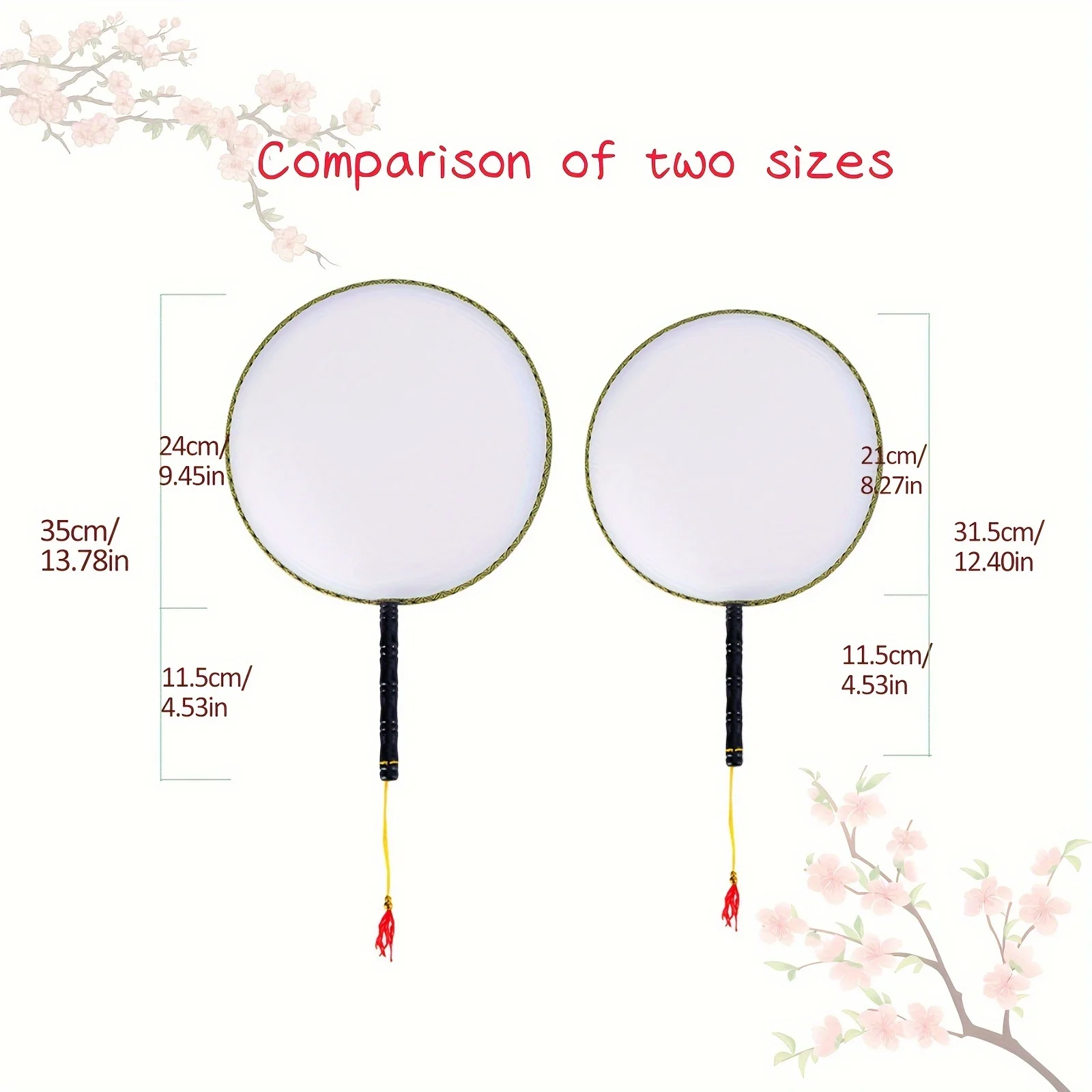 10pcs 24cm Blank fans DIY painting wedding party set decoration stage props ancient style court fan