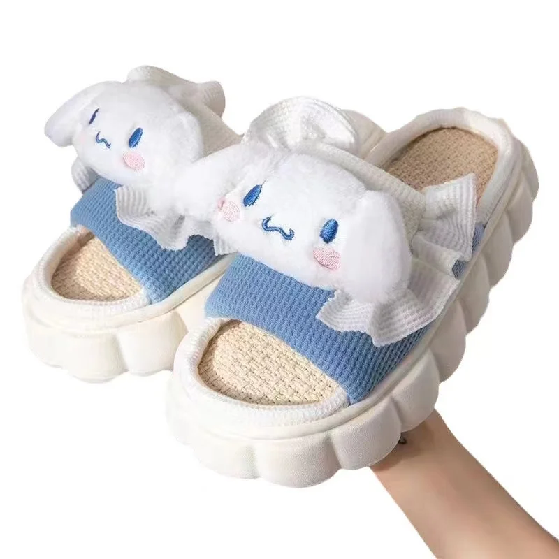 Kawaii Hello Kitty kapcie Anime Sanrio Kuromi Cinnamoroll Cartoon wygodne antypoślizgowe kapcie w stylu księżniczki sandały nowe