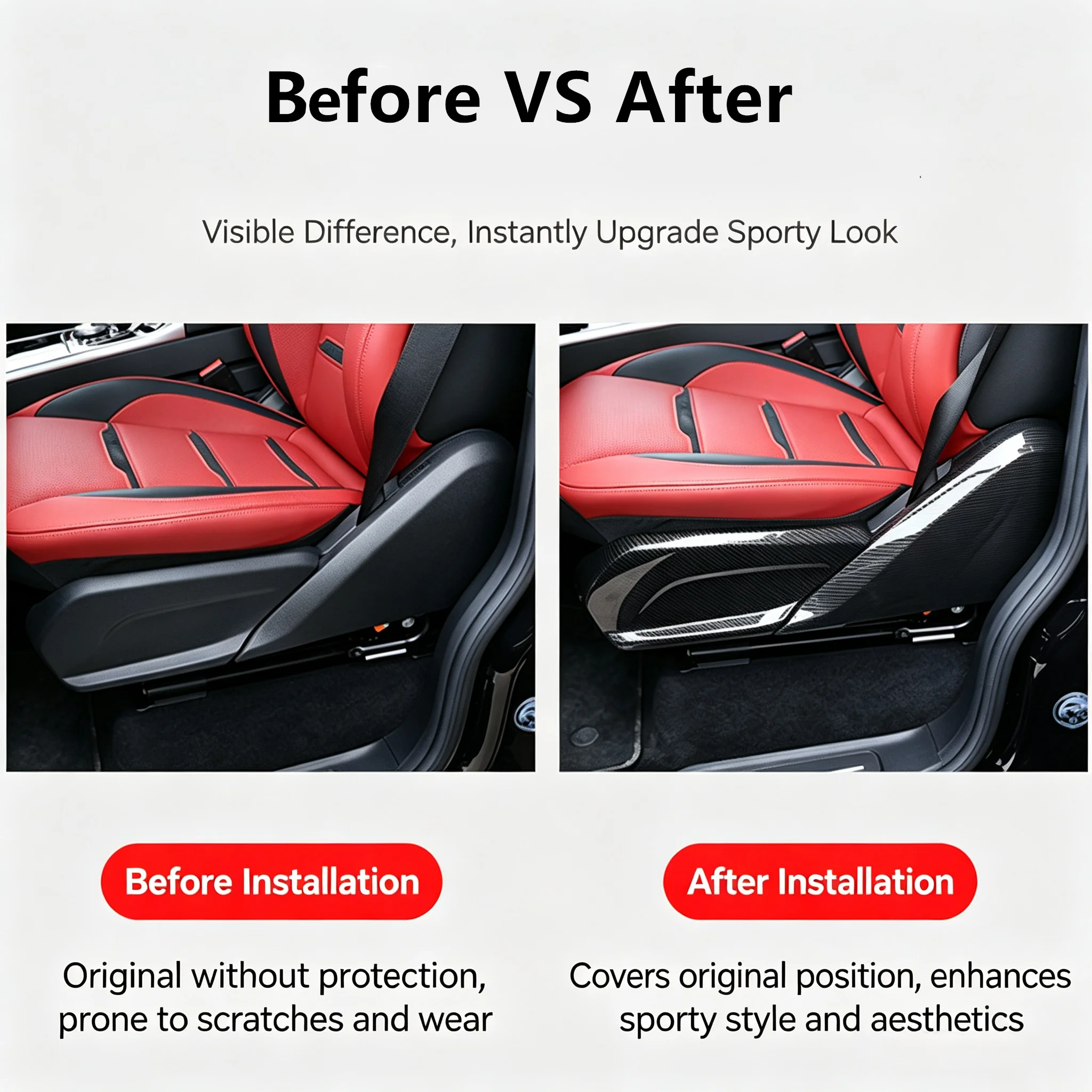 Dry Carbon Fiber Seat Side Panel Cover Trim For Mercedes G-Class G350 G450 G500 G63 Interior Anti-scratch Protection Accessories