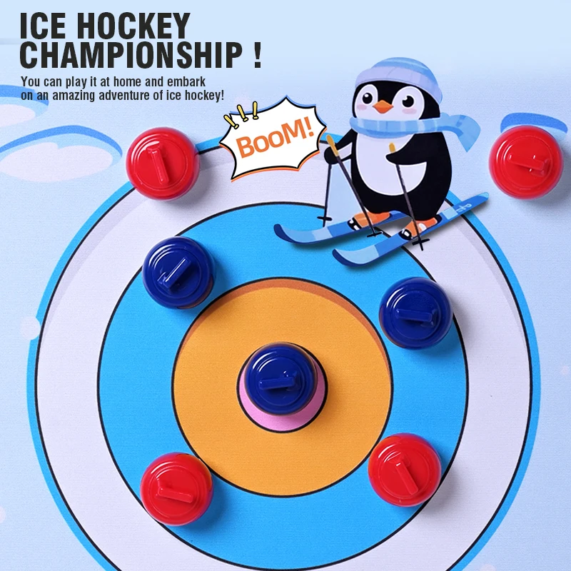 Giochi da tavolo per curling da tavolo per la famiglia Gioco interattivo per curling da bowling da tavolo Shuffleboard Gioco per lo sviluppo Giocattolo educativo