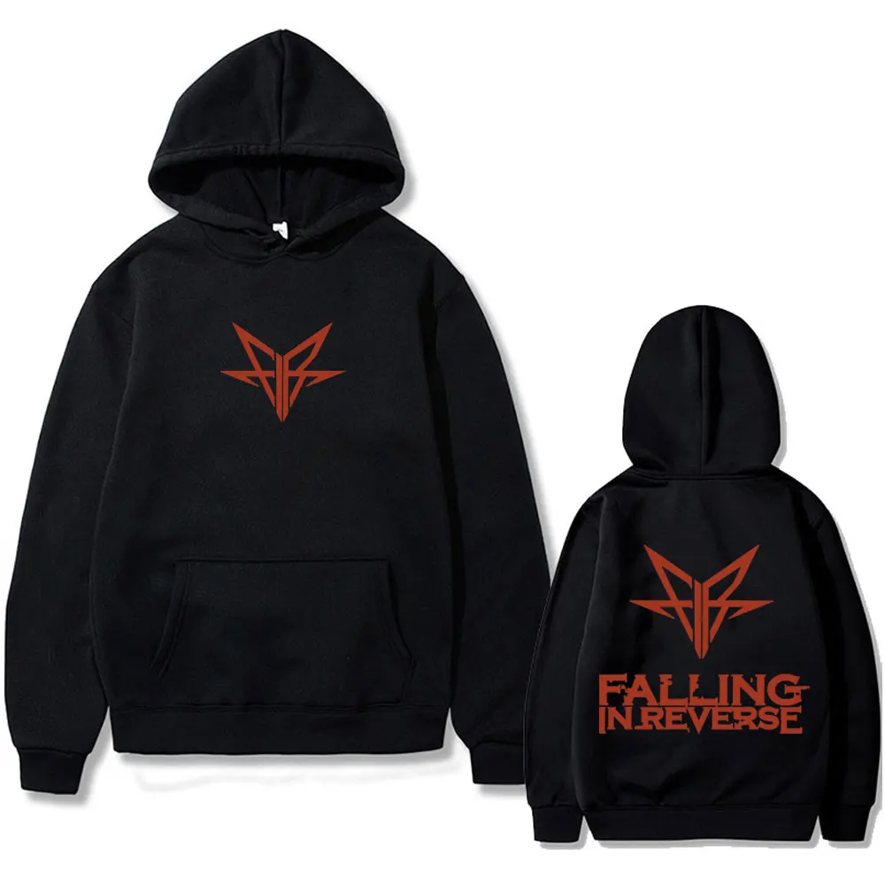 

Rock Band Falling in Reverse Double Sided Print Hoodie Men Women Hip Hop Oversized Sweatshirt Unisex Vintage Pullovers Hoodies