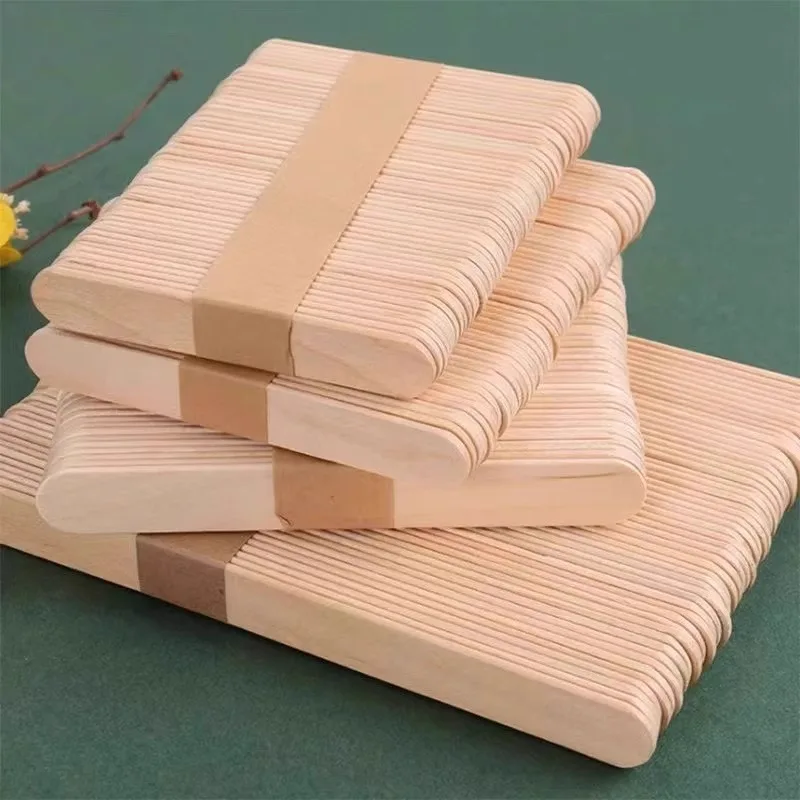Popsicle Sticks,  Natural Wooden Ice Cream Sticks, Smooth Birch Wood Craft Sticks for DIY Projects and School Art Activities