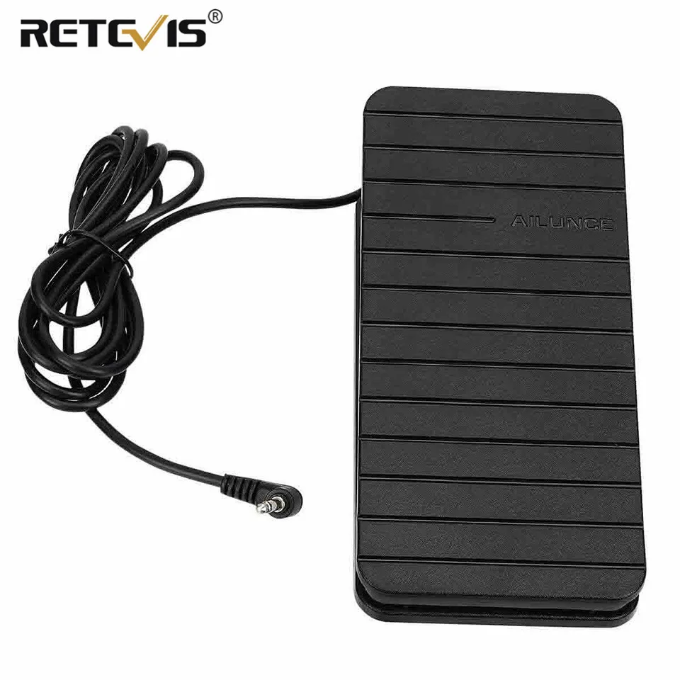 Retevis Ailunce FS01 Single-Channel Footswitch for PTT 3.5/6.35mm Plug Footswitch Pedal for SM01 Desktop Microphone HF Ham Radio