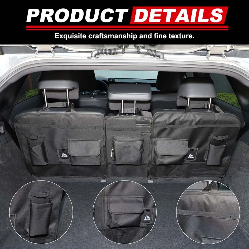 Fit for 23+ Lexus RX Back Seat Car Trunk Hanging Storage Bag Organizer Oxford Waterproof Multi-pocket Car Trunk