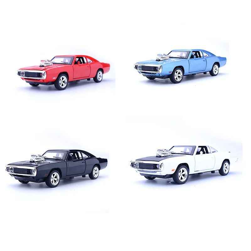 

1:32 Car Model Diecast Alloy Fast&Furious Dodge Charger Horses Muscle Vehicle With Sound Light Pull Kid Toy Gift Collection