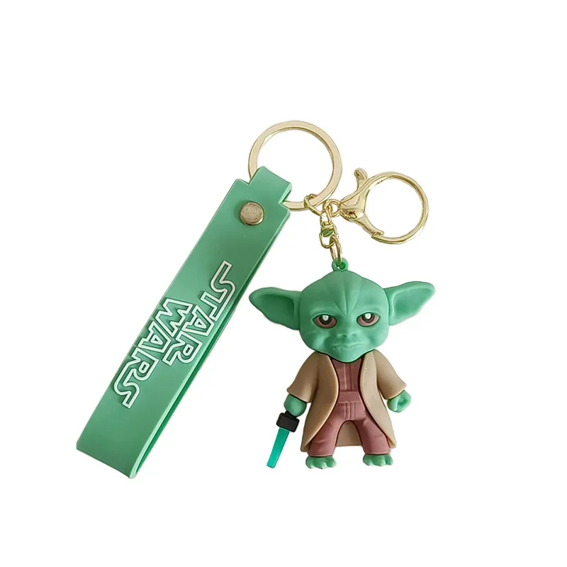 Star War Keychain Darth Vader Master Yoda Figure Doll Keyring Pendent Car Ornaments Key Accessories Jewelry Film Fans Xmas Gift