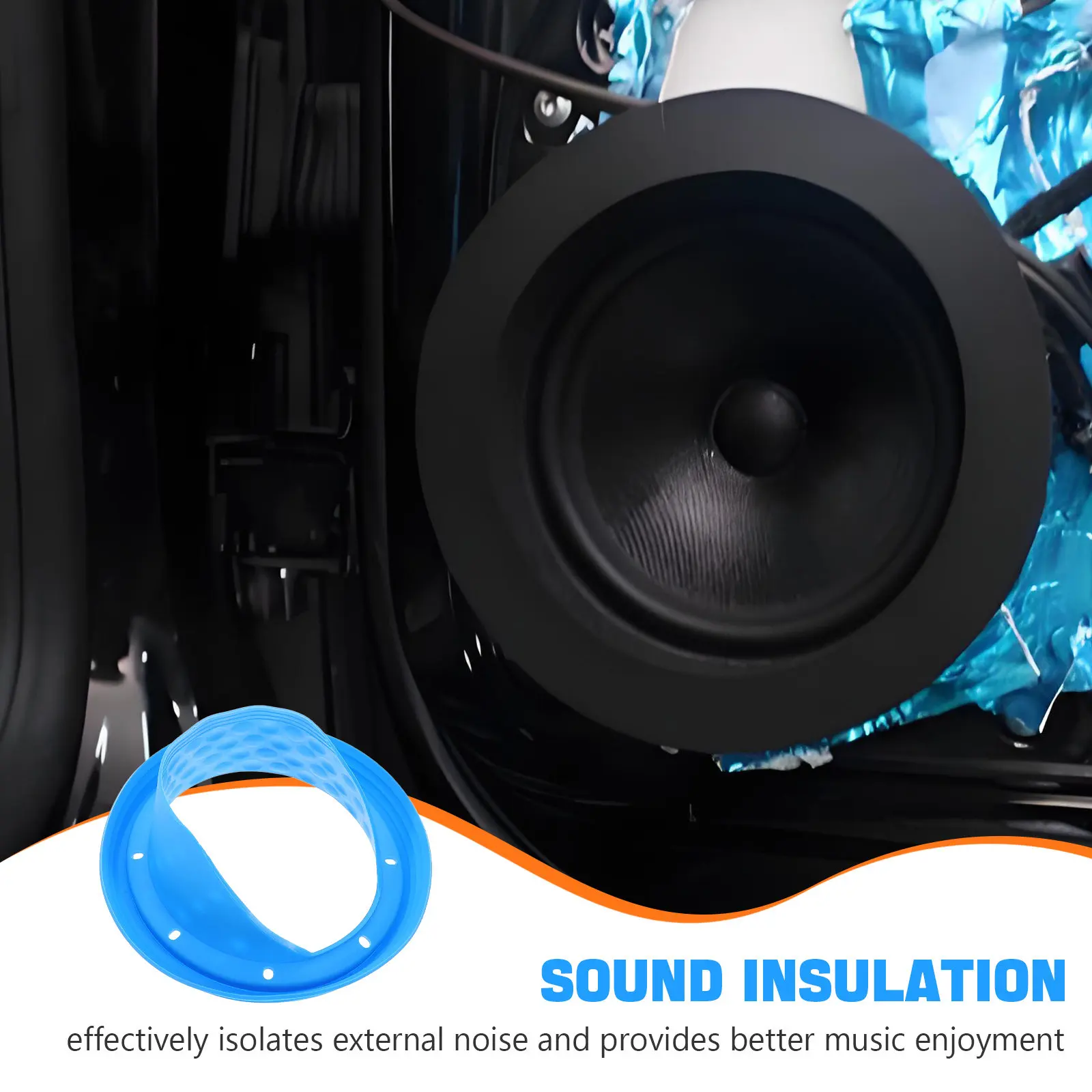6.5 Inch Car Speaker Silicone Baffle Auto Door Rain Cover Waterproof Speaker Protection Shield for Audio System Accessories