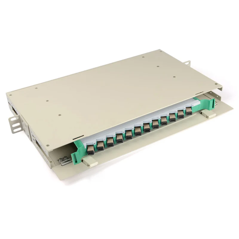 Customized Fiber Optic Patch Panel, 12 Core, ODF Optical Distribution Frame, Multimode SC, FC, ST, OM1, OM2, OM3, OM4, Full Load