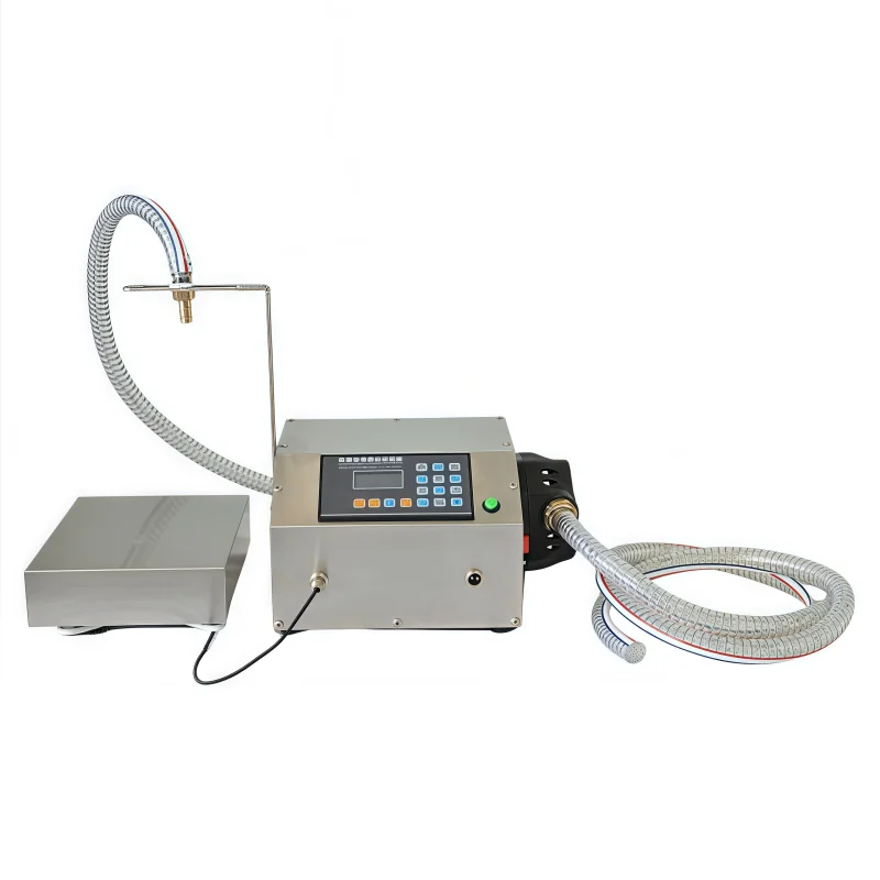 Semi-automatic miniature filler, premium version desktop, precision metering pump, oil and cosmetics thin liquid