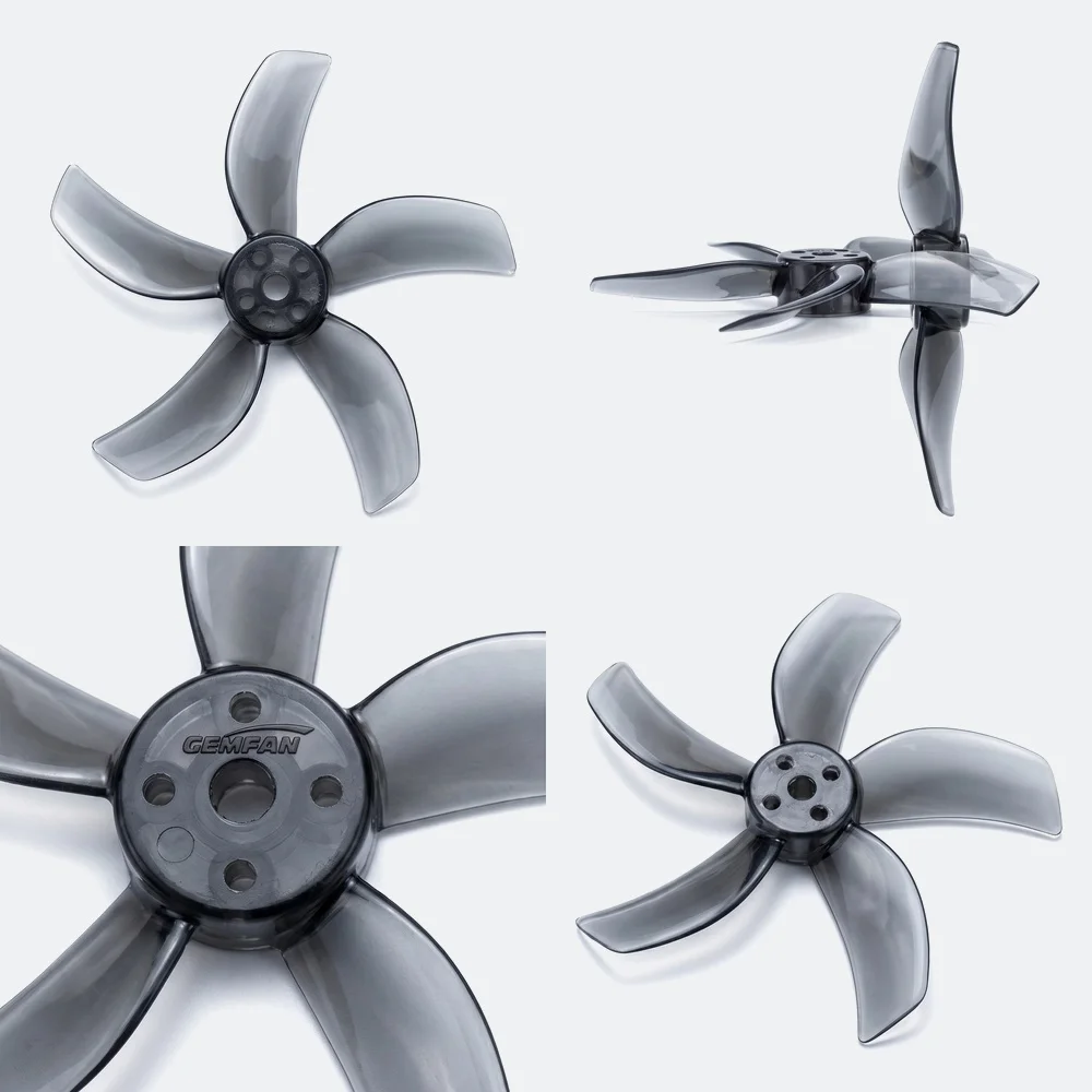 4Pairs 8Pcs GEMFAN D51 2020 2x2x5 2inch 50.3mm 5-Blade PC Propeller 1.5mm for RC FPV Racing Freestyle Tinywhoop BETA85X Drone