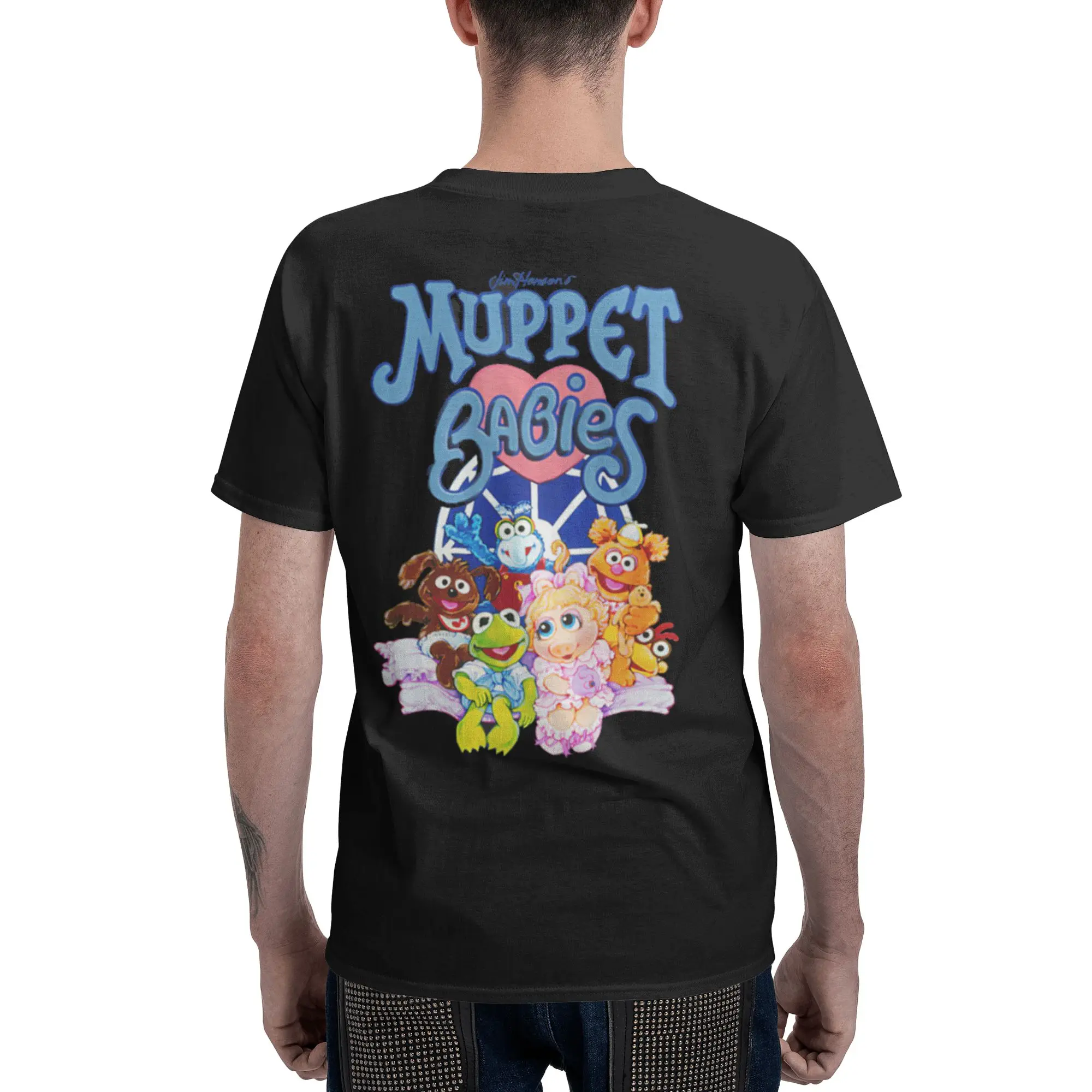 100% Cotton Muppet Babies T-Shirt Men's Double Sided T Shirt Men Round Neck Summer Shirts Tops S-6XL view 6
