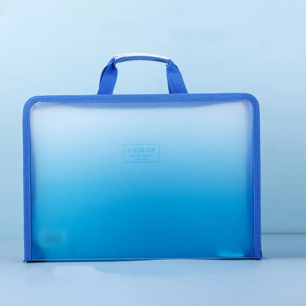 High Quality A4 Zipper File Bag Waterproof Large Capacity File Organizer Durable Transparent Stationery Bag Office Supplies