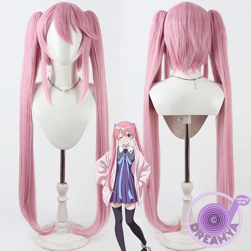 

Ouka Shiunji Cosplay Wig Shiunji Family Children Pink Ponyail 80cm Heat Resistant Synthetic Hair Halloween Role Play + Wig Cap