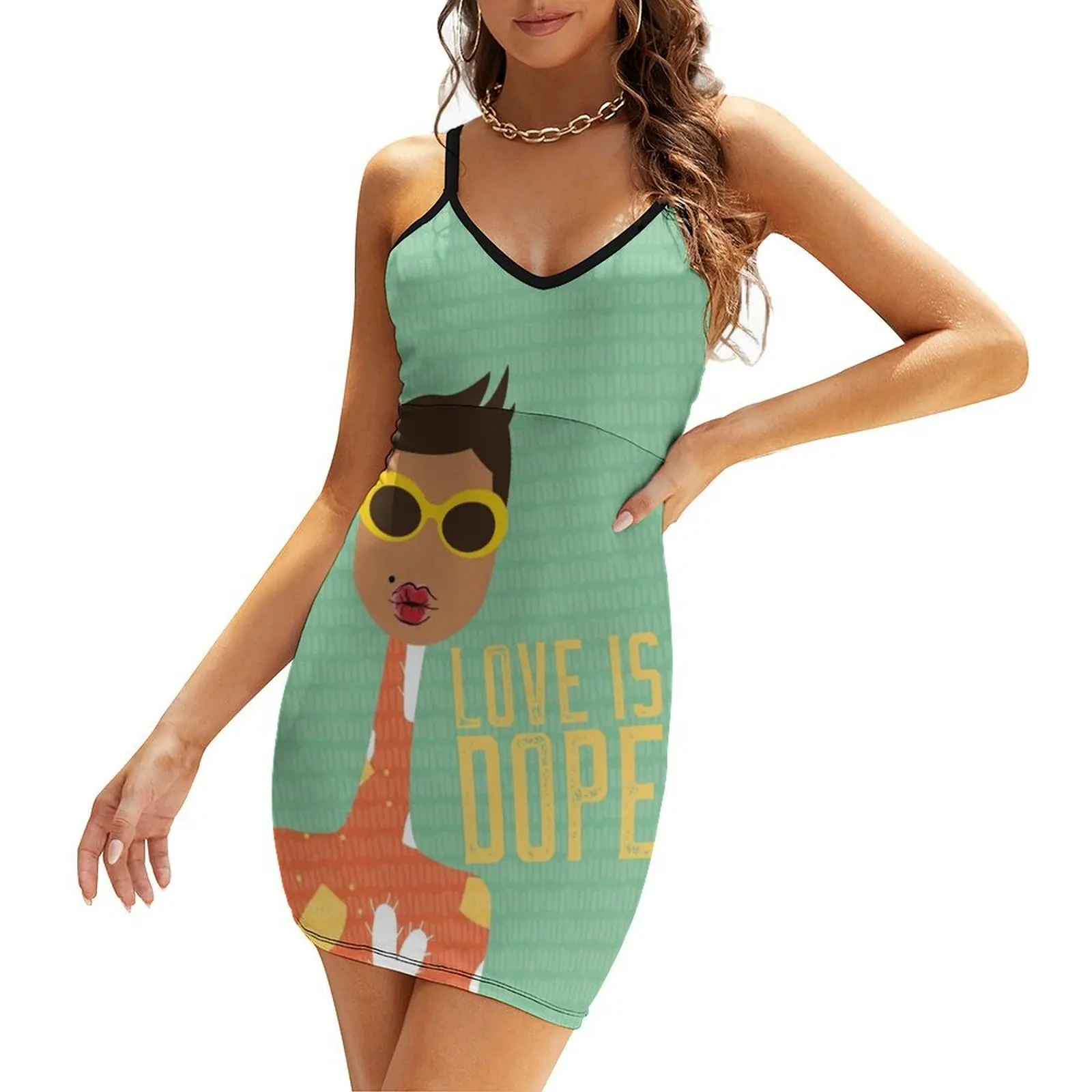 

Love is Dope Sling Dress women's fashion dresses dresses for women 2025 evening dresses women summer dress daily