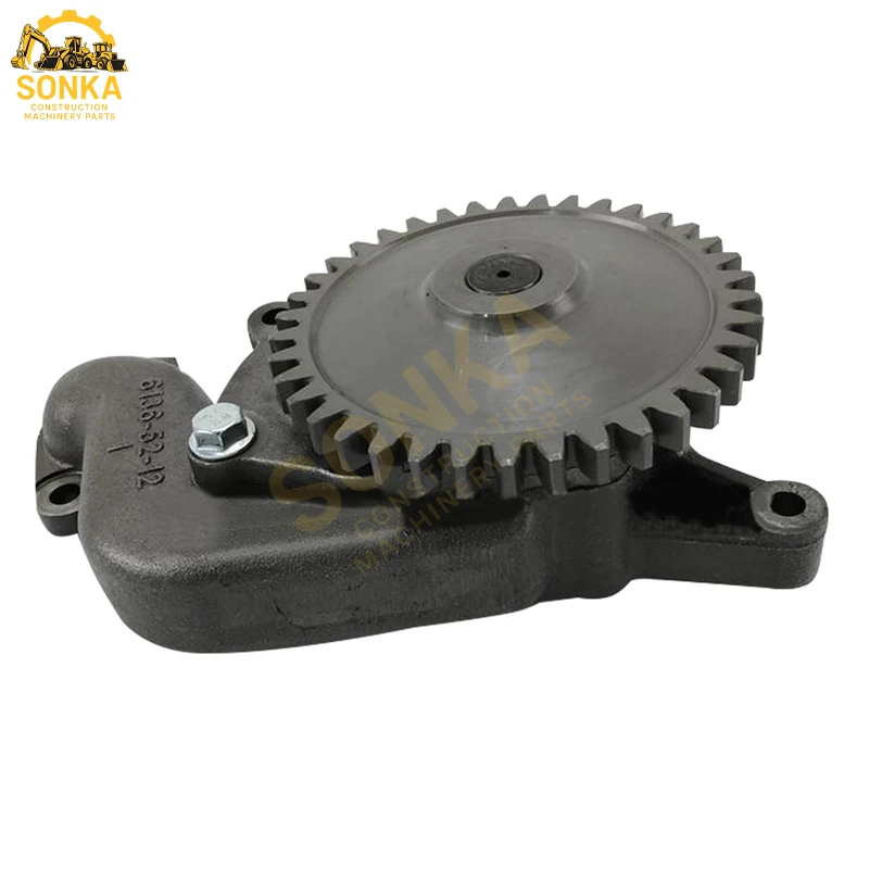 6136-52-1201 6136521201 Oil Pump Compatible with Komatsu Engine 6D105 Excavator PC200-1 PC200-3 PC200LC-3 PC220-3
