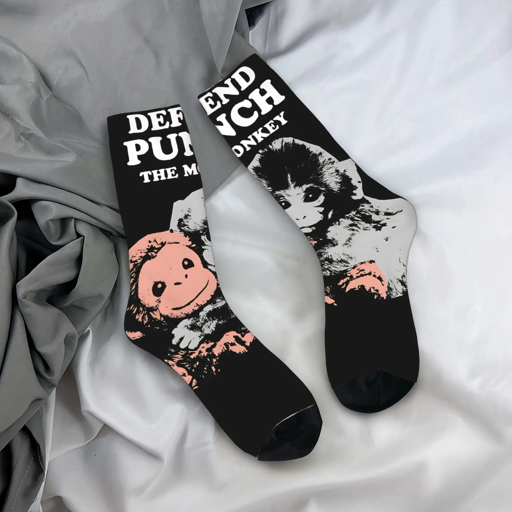 

Носки Defend Punch The Monkey, корейские зимние нескользящие мужские носки, высококачественные носки для скалолазания с принтом