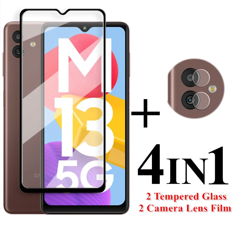 

For Samsung Galaxy M13 5G Screen Protector 6.5 inch Full Cover Glass For Samsung M13 Tempered Glass Galaxy M13 Camera Lens Flim