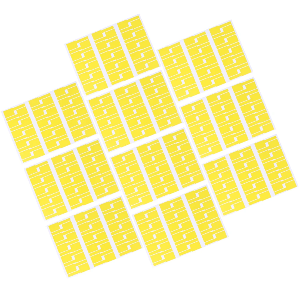 

10 Pcs Cable Labels Stickers Waterproof Tear Resistant Identification Tags Yellow Computer Folder Project