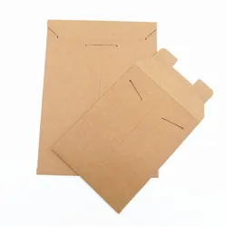 Sac à documents en papier kraft marron, enveloppe d'emballage vierge, A4, A5, papeterie, 350 g/m², 25 pièces par paquet