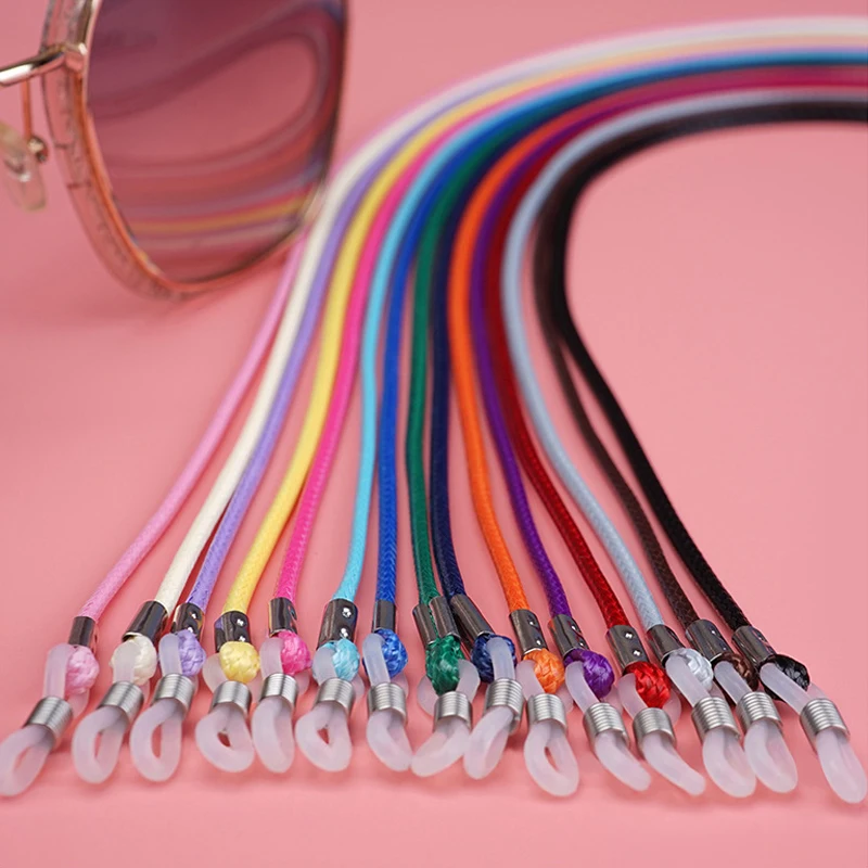 

Fashion Eyeglasses Chain Wax Rope Glasses Strap Anti Slip Sunglasses Lanyards Women Men Mask Hanging Chains Neck Cord Adjustable