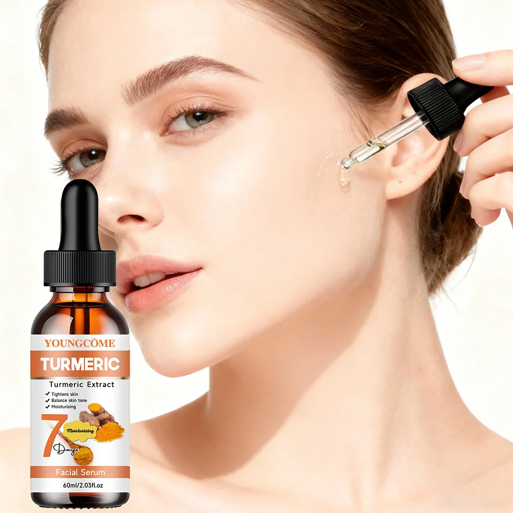 YOUNGCOME Suero facial con extracto de cúrcuma: esencia hidratante reafirmante para un brillo equilibrado | Cuidado natural de la piel de curcumina