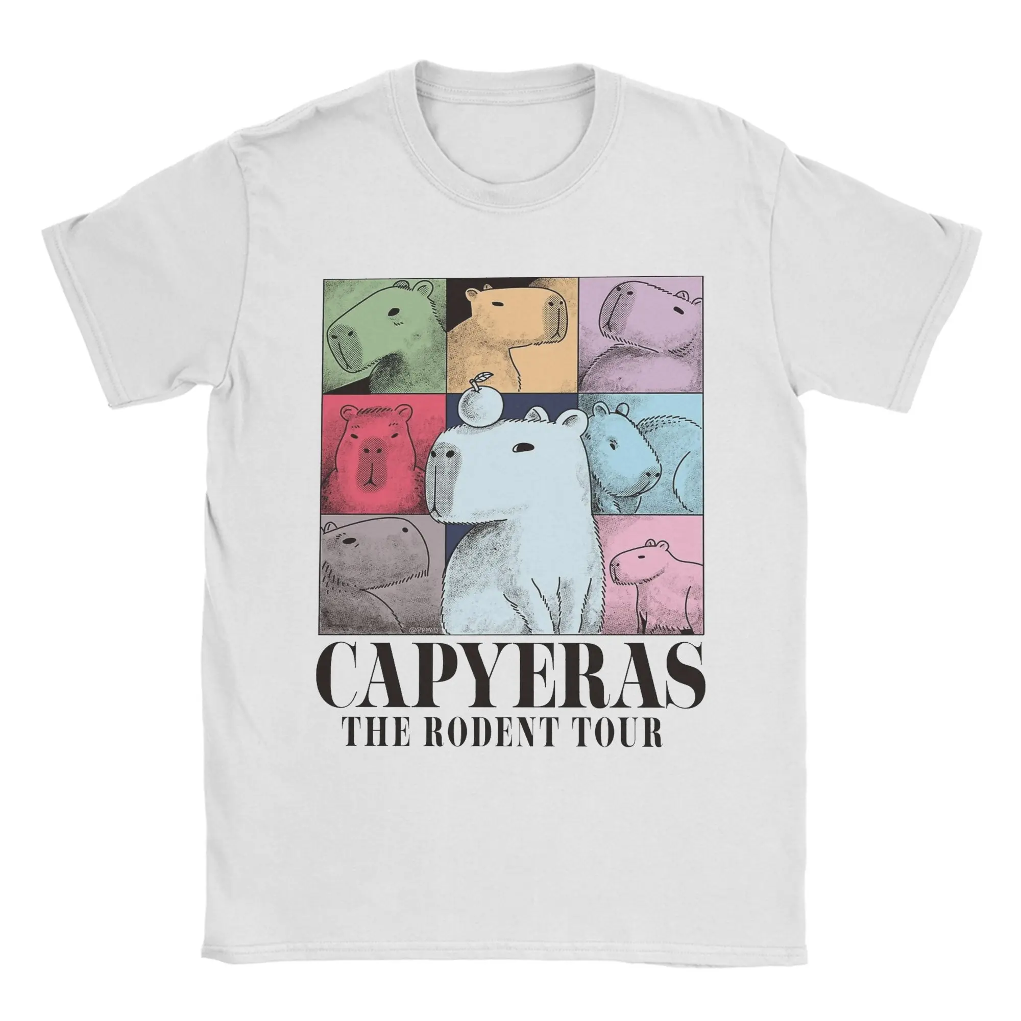 

Мужская и женская модная футболка Capyeras Capybara с забавным мемом, футболки из 100% хлопка, одежда