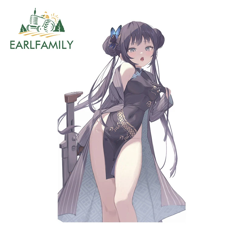 

EARLFAMILY 13cm x 8.2cm for Blue Archive Sexy Girl Car Stickers Waterproof Sunscreen Decal Creative Windows Car Accessories