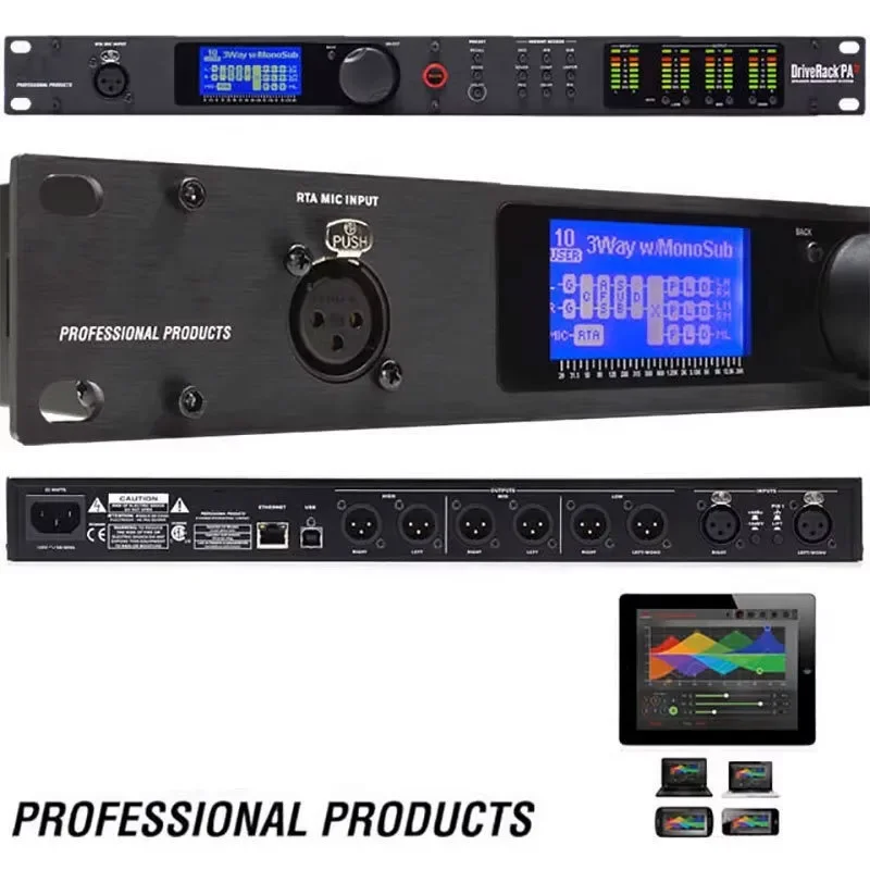 Professional audio processor PA2 2 input 6 output speaker audio processor original software professional audio driver rack  PA2