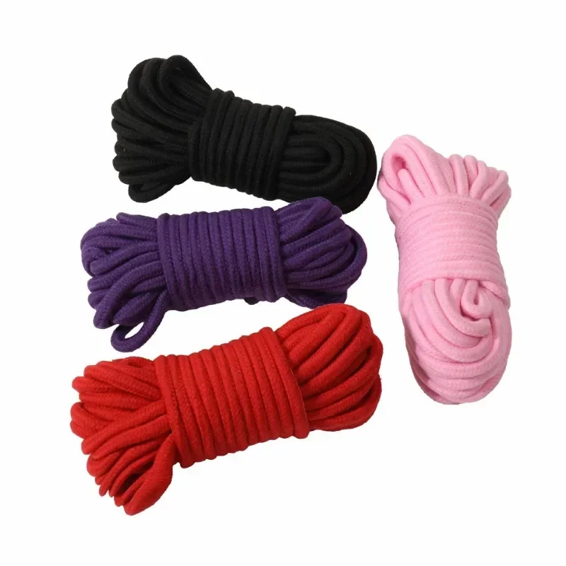 

Female Slave Body Restraints Soft Cotton Rope with Metal Cover for Couples Bdsm Bondage Adults Games Binding Role-play Sex Toy