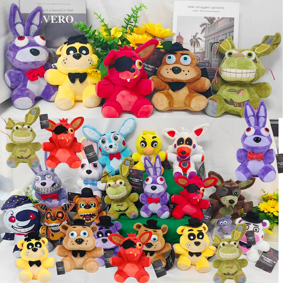 2026 خمس ليلة في فريدي Fnaf لطيف ألعاب من القطيفة لعبة دمية بوني الدب ماكر الكرتون محشوة الدمى فريدي لعب للأطفال هدايا