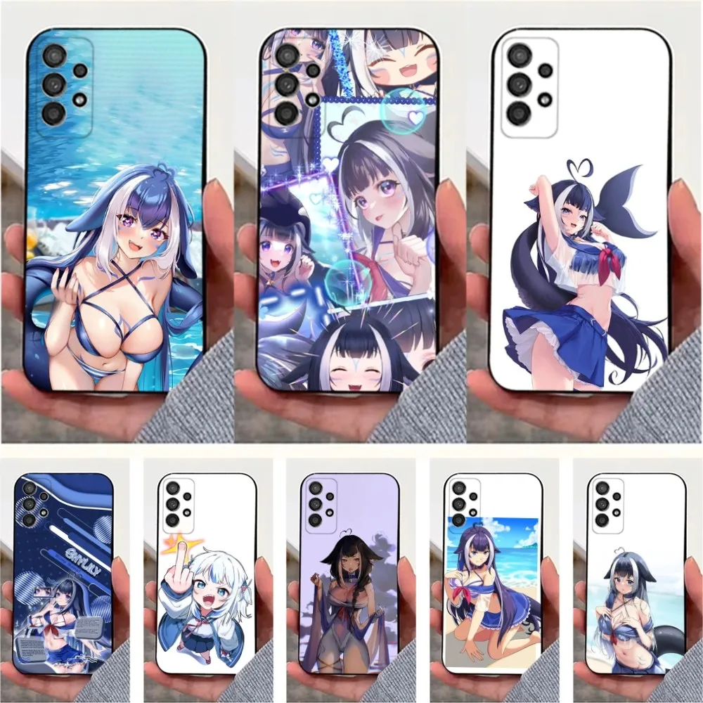 Shylily Vshojo Vtuber Phone Case For Samsung S25,S24,S23,S22,S20,S21,S10,Ultra,Plus,Lite,FE,Soft Silicone Black Cover