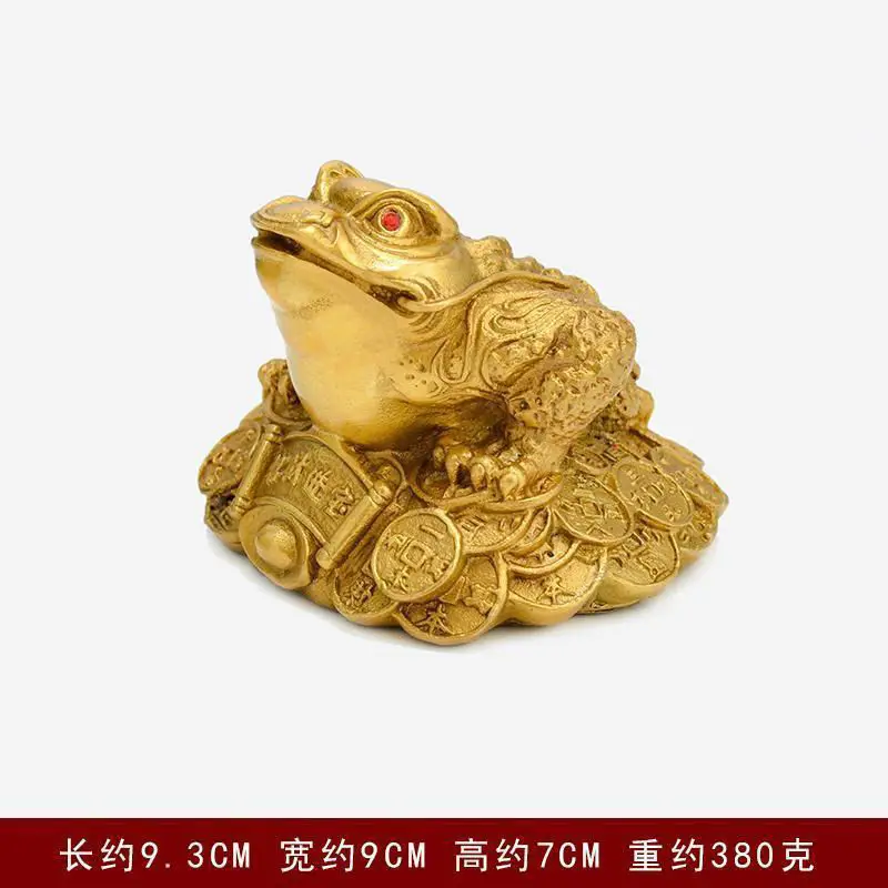 Copper , Three-Legged Toad, Golden Cicada Ornament, Extra-Large Size, Fortune-Bringing Opening Gift, Shop Decoration