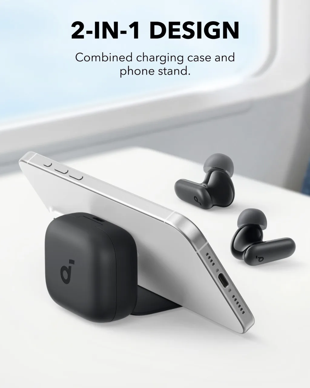 سماعات أذن Soundcore P30i NC من Anker بخاصية إلغاء الضوضاء، إلغاء الضوضاء الذكي، جهير قوي، وقت تشغيل 45 ساعة