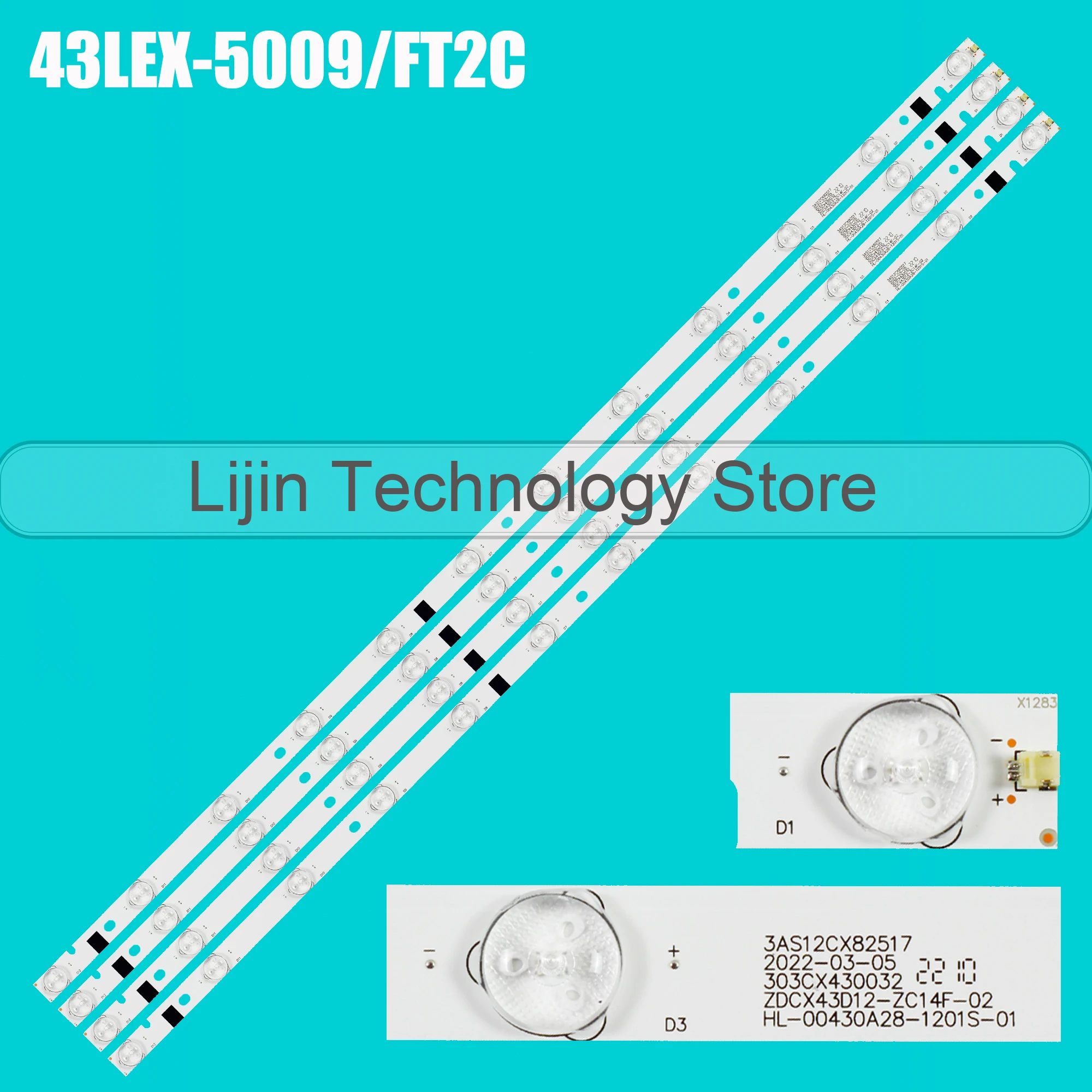 

LED strip For 43LEM-1038/FTS2C H339B43A HL-00430A28-1201S-01 A2 A4 AKTV430 43AF2600 43CF37-T2 43DF49-T2 ZDCX43D12-ZC14F-02