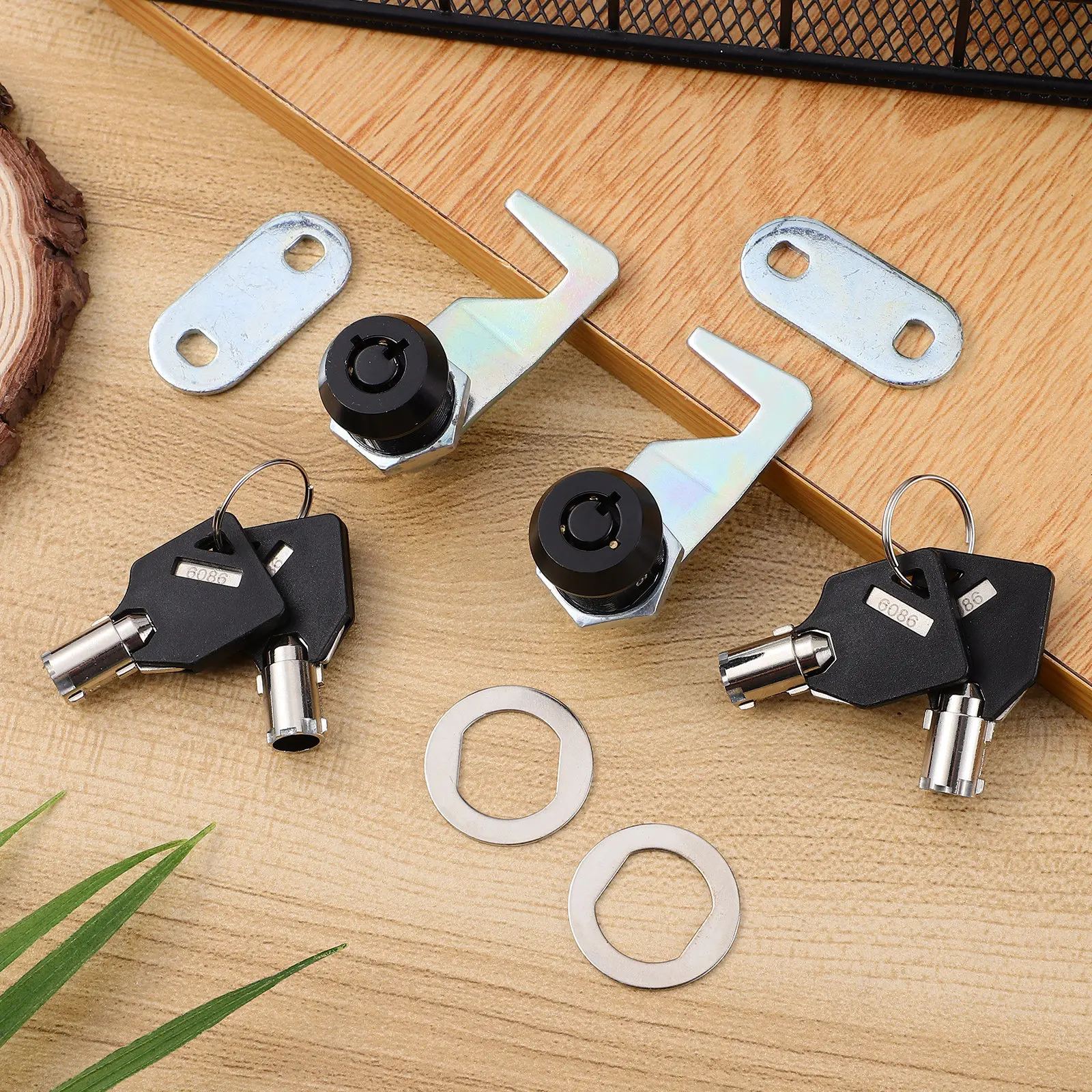 2Sets Tubular Cam Lock Security Lock for Rv Camper Furniture Drawer Cabinet File Box Replacement with Keys Cabinet Locks