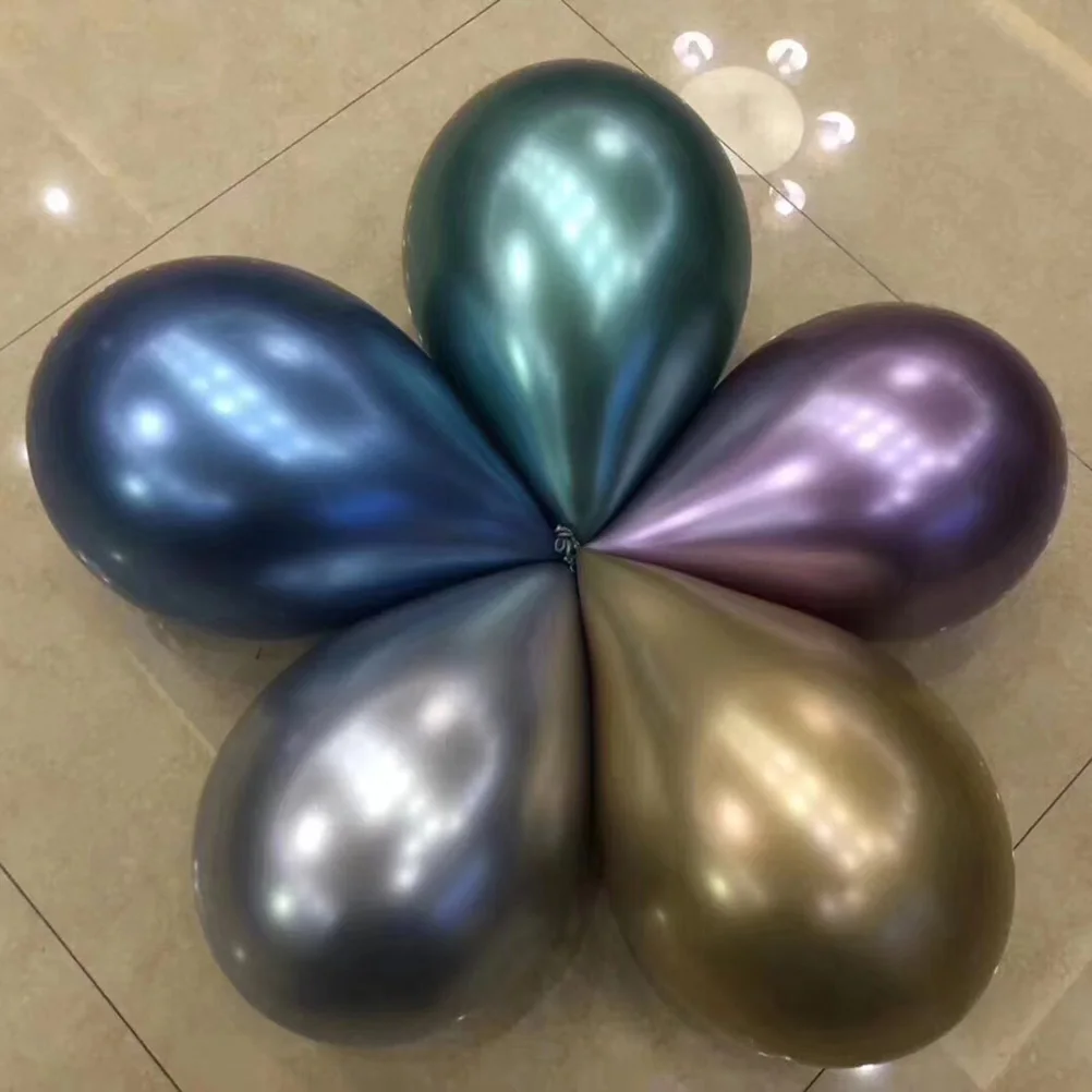 

5pcs 12Inch Latex Balloons Metallic Pearl Party Wedding Birthday Decoration Deep Purple Non-Toxic Premium Safe Indoor Outdoor