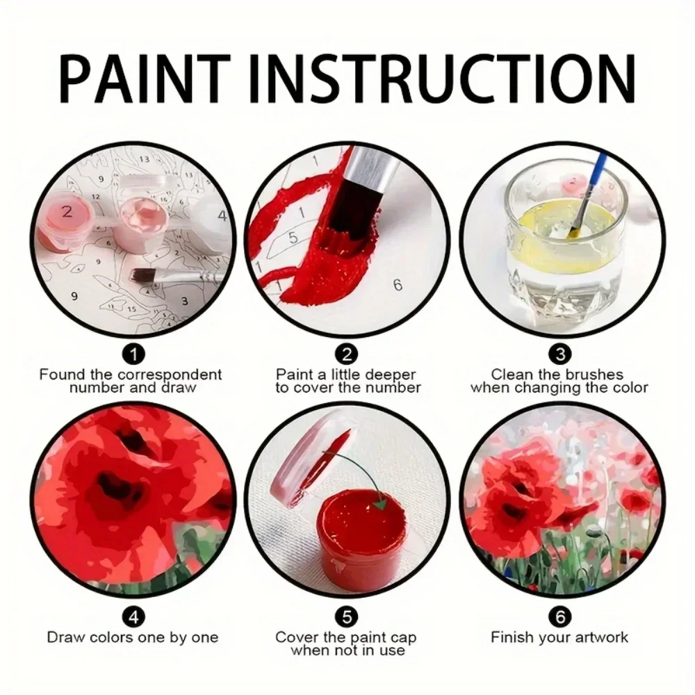 Graphic Savannah With Deer And Colorful Clouds Modern Style Canvas Art Diy Digital Oil Paint Set For Beginner Adult Frameless