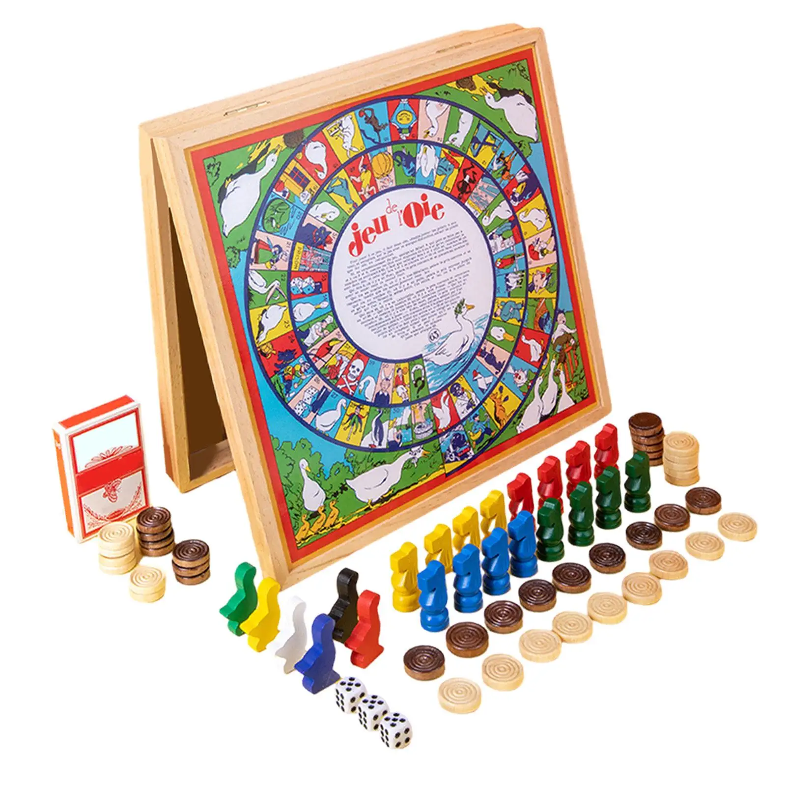 

4 в 1 Набор настольных игр гусиная игра для детей и взрослых Семейная Игра пикники