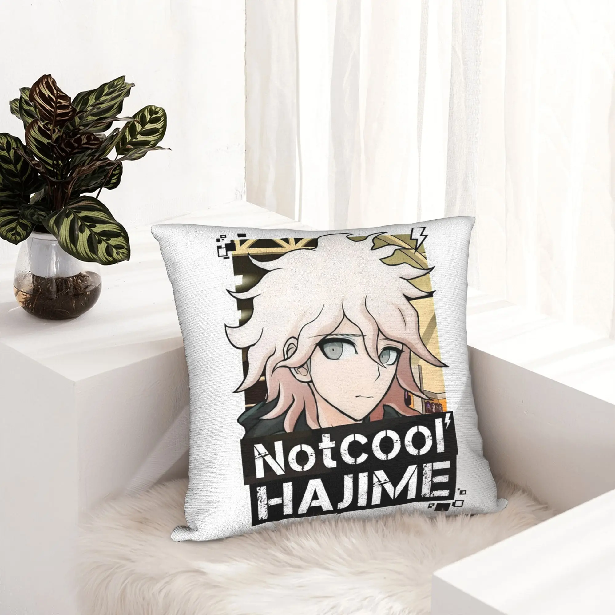 Nagito Komaeda Anime Pillowcase Printing Cushion Cover Decoration Throw Pillow Case Cover Home Square