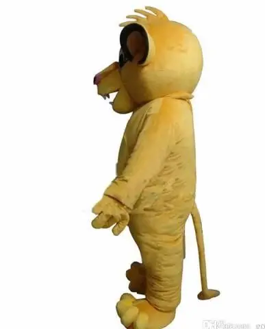 New Adult Best Sale Foam yellow little lion Fancy Cartoon Mascot Costume Plush Christmas Fancy Dress Halloween Mascot Costume