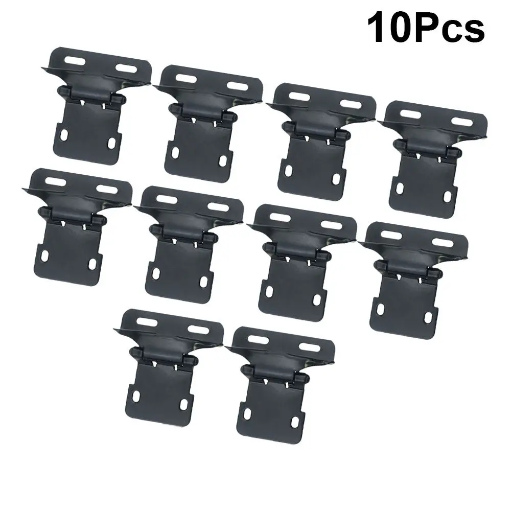 

10 шт. петель для мебельных дверей из цельного железа с самозакрывающимся механизмом и стабильными крепежными отверстиями для кухни, туалета, влажных помещений, пружинные петли для мебели