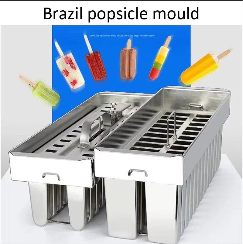 2026Brazil Molds Popsicle Molds With 304 Stainless Steel Mexico Paleta Ice Cream Popsicle Mould 28 Cavities